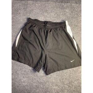 Nike Athletic Shorts Mens Large Black Performance Mesh‎ Elastic Waist Drawstring
